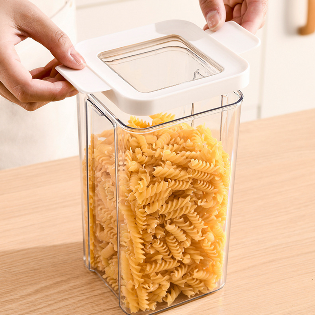 MIKA - Toples Transparan / Clear Storage Jar Clip Stackable Minimalis