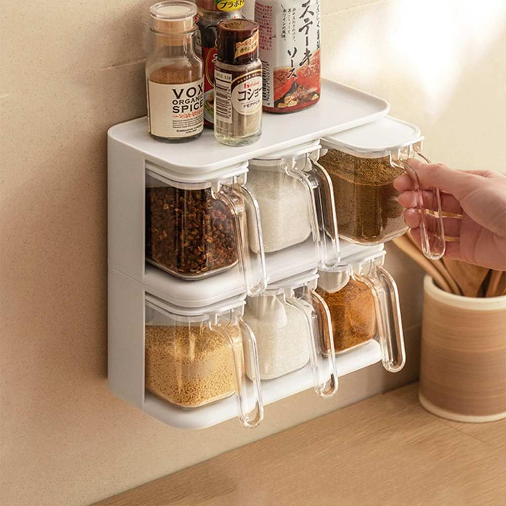 MITSU - Tempat Bumbu Jar Seasoning 3 in 1 dengan Sendok