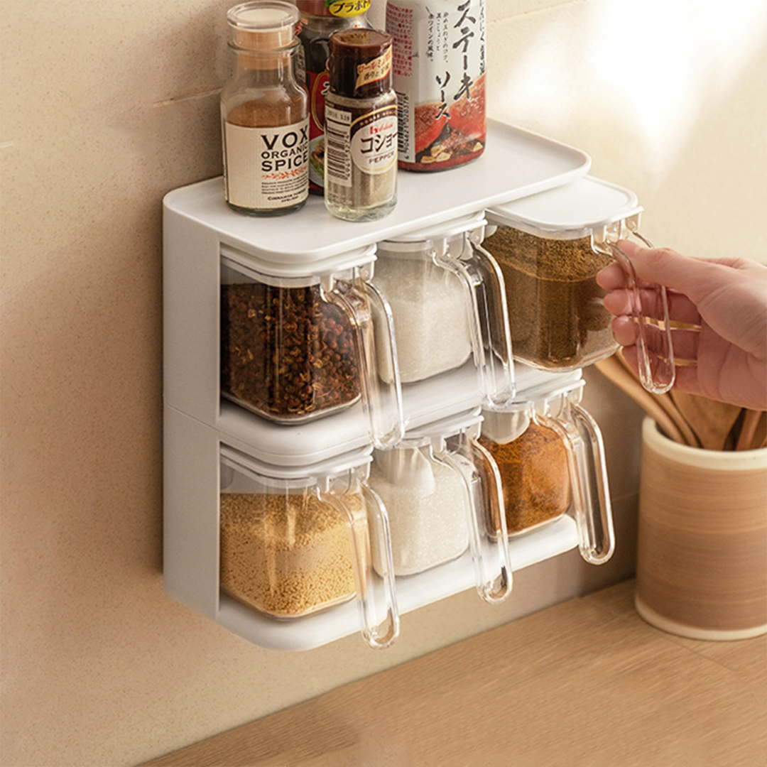 MITSU - Tempat Bumbu Jar Seasoning 3 in 1 dengan Sendok