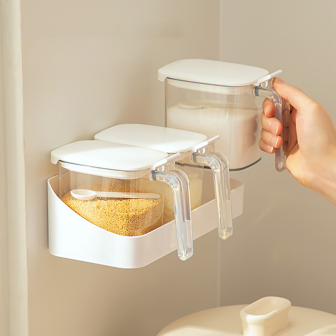 MITSU - Tempat Bumbu Jar Seasoning 3 in 1 dengan Sendok