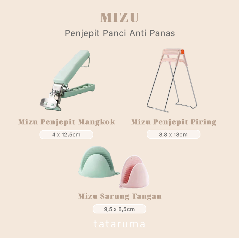 MIZU- Penjepit Panci Piring Mangkok Anti Panas Capitan Serbaguna