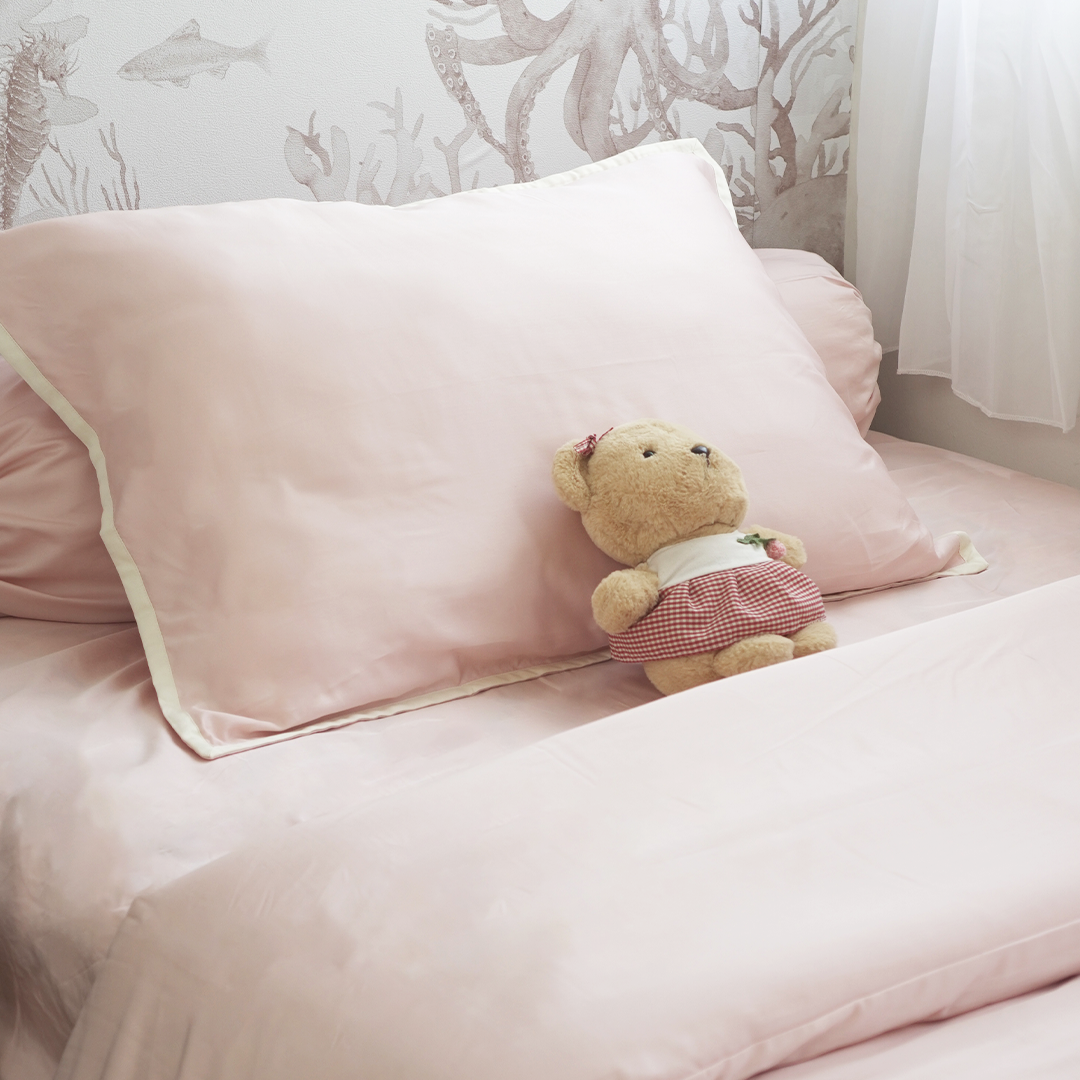 SORA Calla Bedding Set - Premium Bamboo Lyocell 300TC Fitted Bed Sheet Pillow Case Bolster