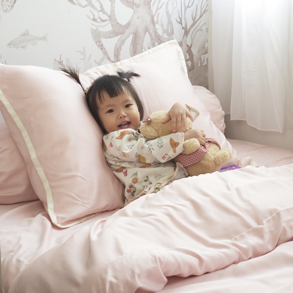 SORA Calla Bedding Set - Premium Bamboo Lyocell 300TC Fitted Bed Sheet Pillow Case Bolster