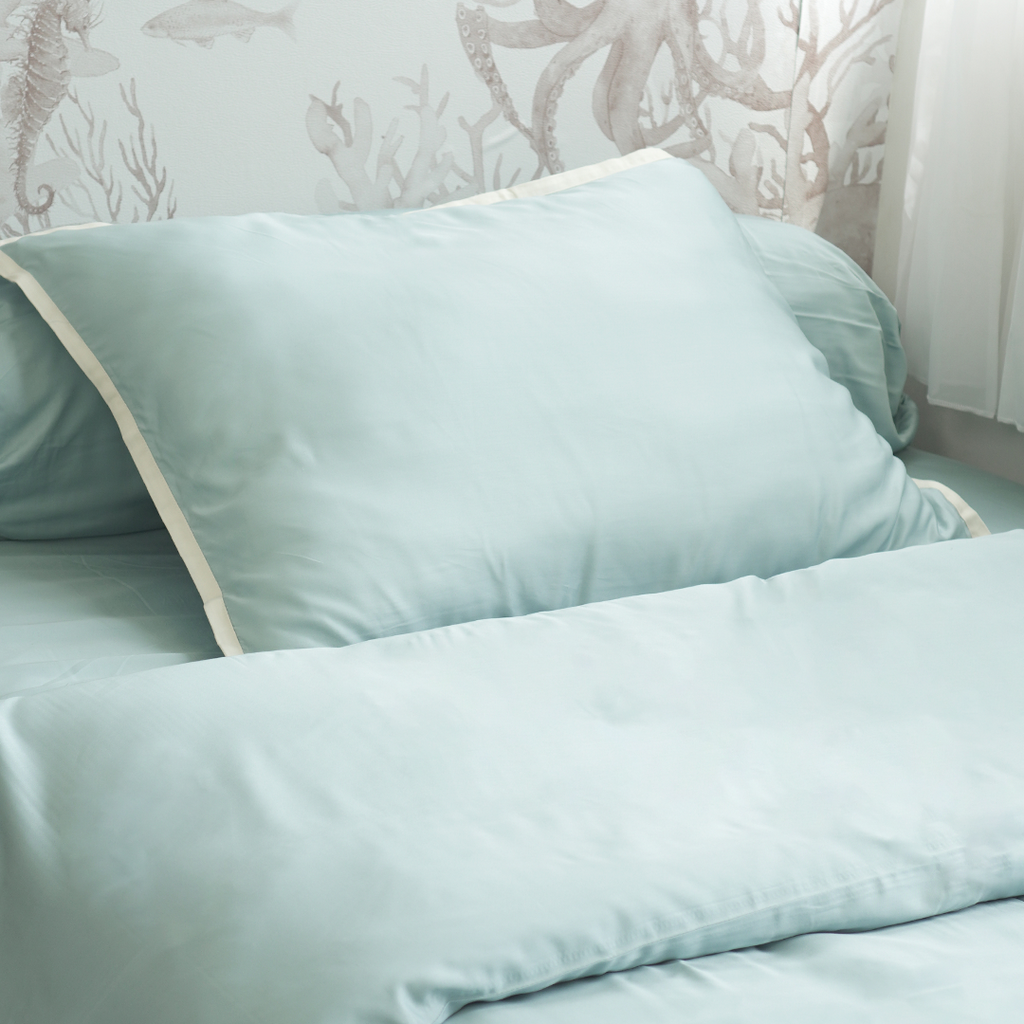 SORA Calla Bedding Set - Premium Bamboo Lyocell 300TC Fitted Bed Sheet Pillow Case Bolster