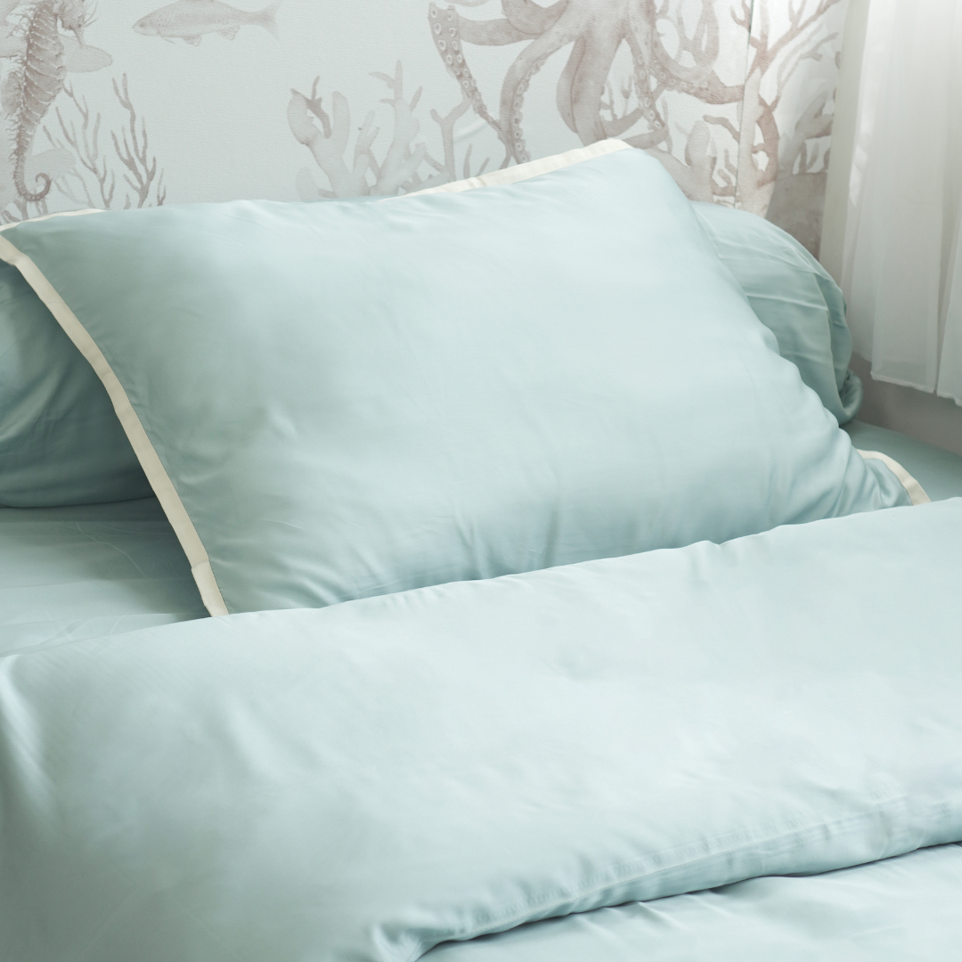 SORA Calla Bedding Set - Premium Bamboo Lyocell 300TC Fitted Bed Sheet Pillow Case Bolster