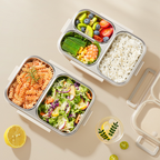 MUJI SMALL - Lunch Box Stainless 304 Sekat Kotak Bekal Anti Bocor Tumpah