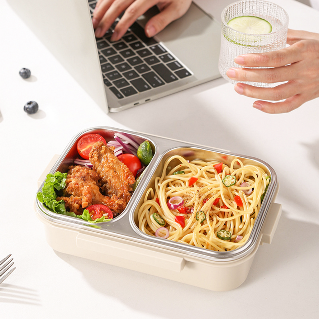 MUJI SMALL - Lunch Box Stainless 304 Sekat Kotak Bekal Anti Bocor Tumpah