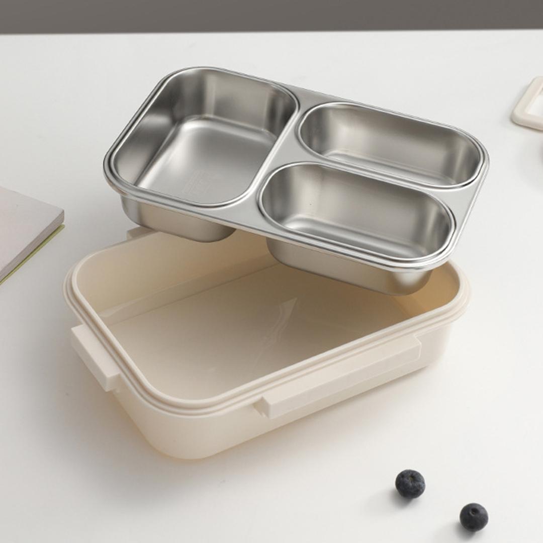 MUJI SMALL - Lunch Box Stainless 304 Sekat Kotak Bekal Anti Bocor Tumpah