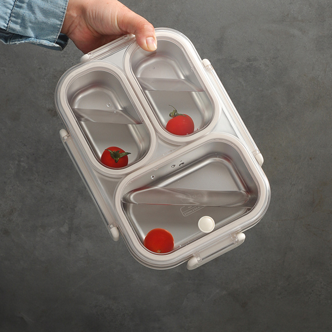 MUJI SMALL - Lunch Box Stainless 304 Sekat Kotak Bekal Anti Bocor Tumpah