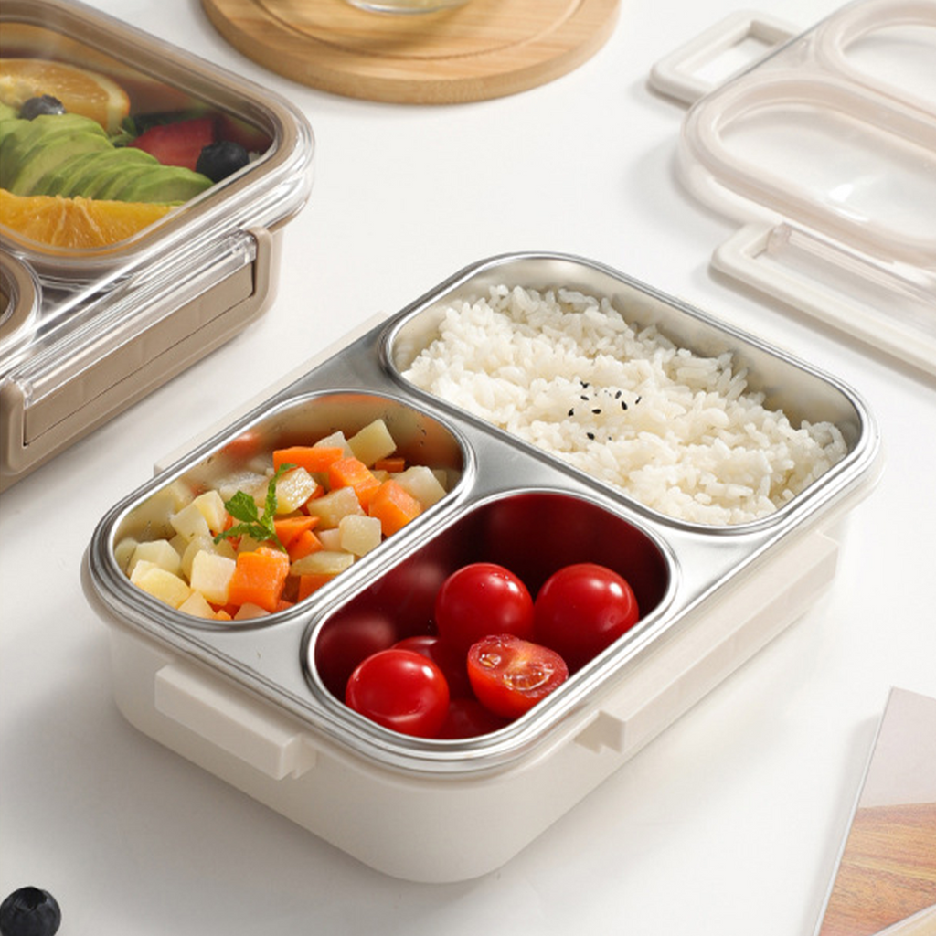 MUJI SMALL - Lunch Box Stainless 304 Sekat Kotak Bekal Anti Bocor Tumpah