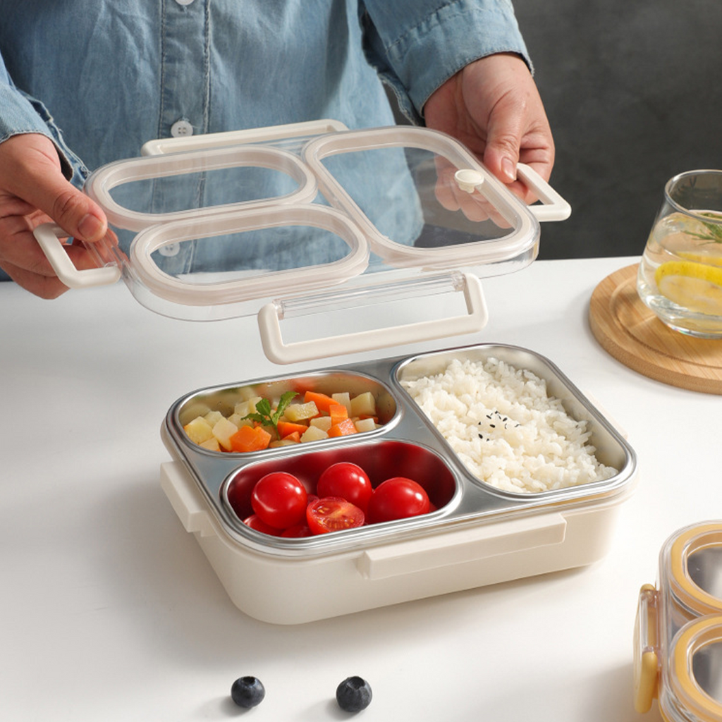 MUJI SMALL - Lunch Box Stainless 304 Sekat Kotak Bekal Anti Bocor Tumpah