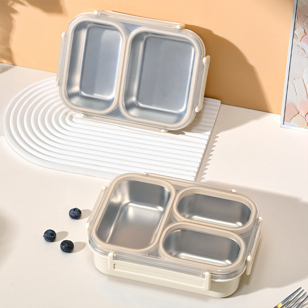 MUJI SMALL - Lunch Box Stainless 304 Sekat Kotak Bekal Anti Bocor Tumpah