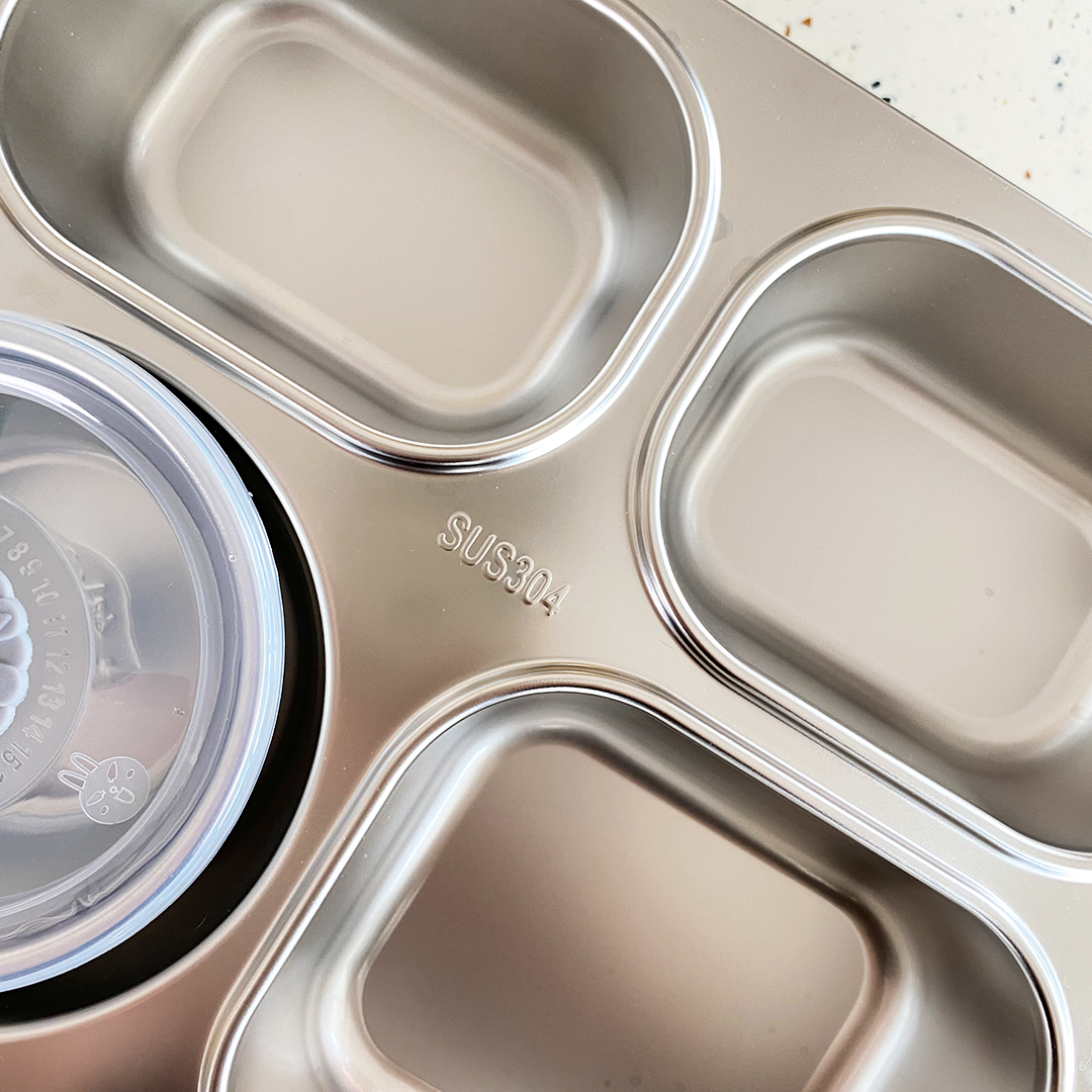 MUJI - Lunch Box Stainless 304 4 Sekat Kotak Bekal Anti Bocor Tumpah dengan Mangkuk