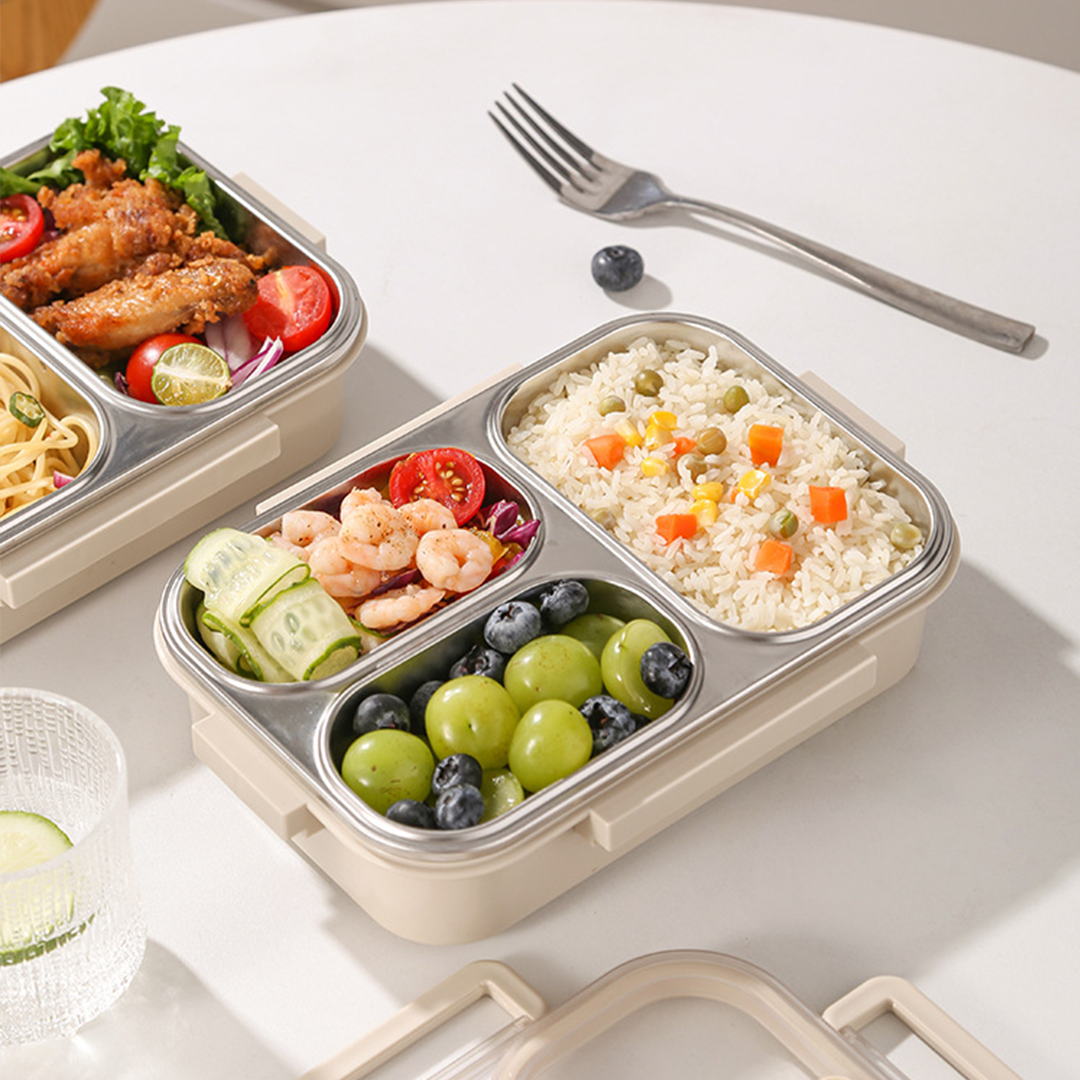 MUJI SMALL - Lunch Box Stainless 304 Sekat Kotak Bekal Anti Bocor Tumpah