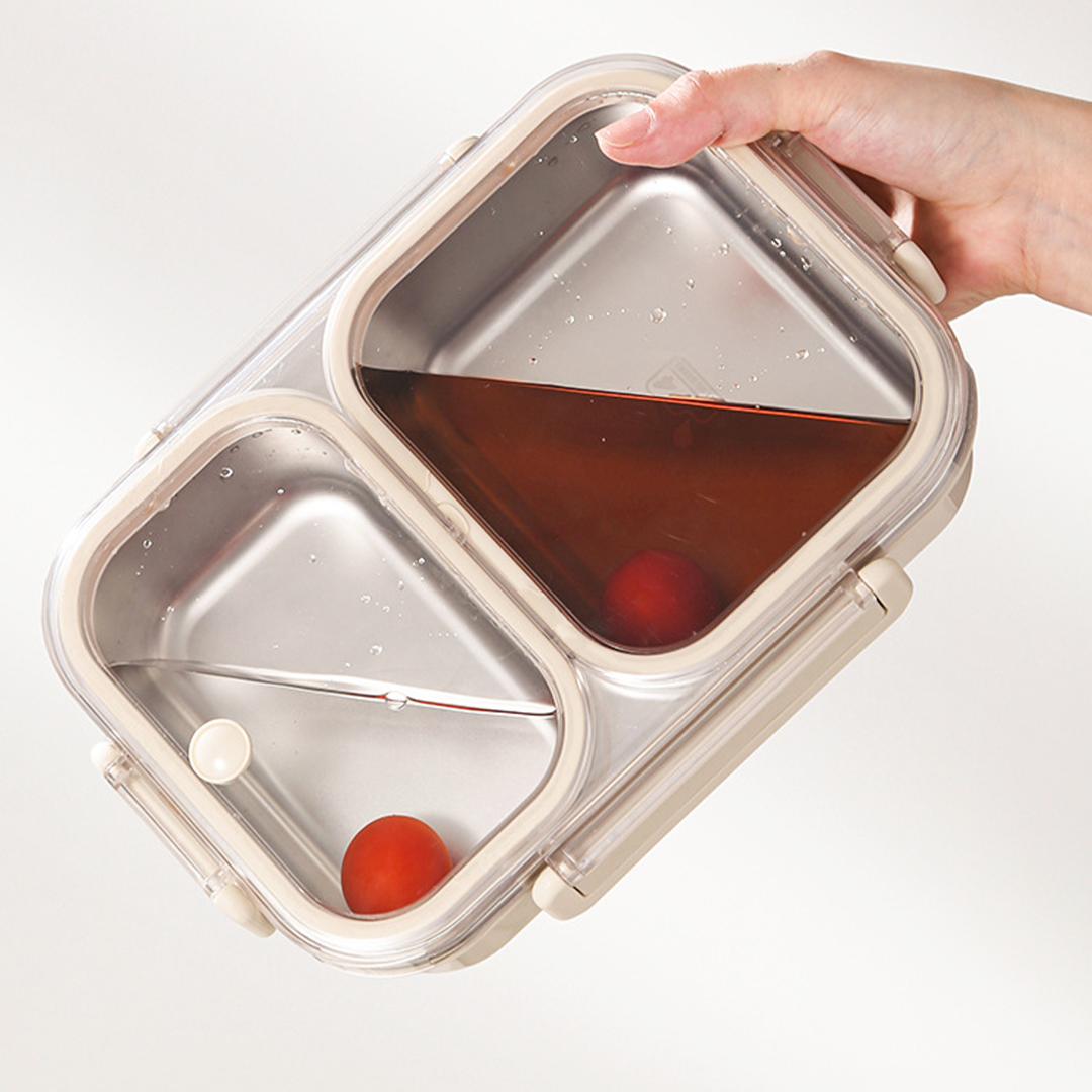MUJI SMALL - Lunch Box Stainless 304 Sekat Kotak Bekal Anti Bocor Tumpah