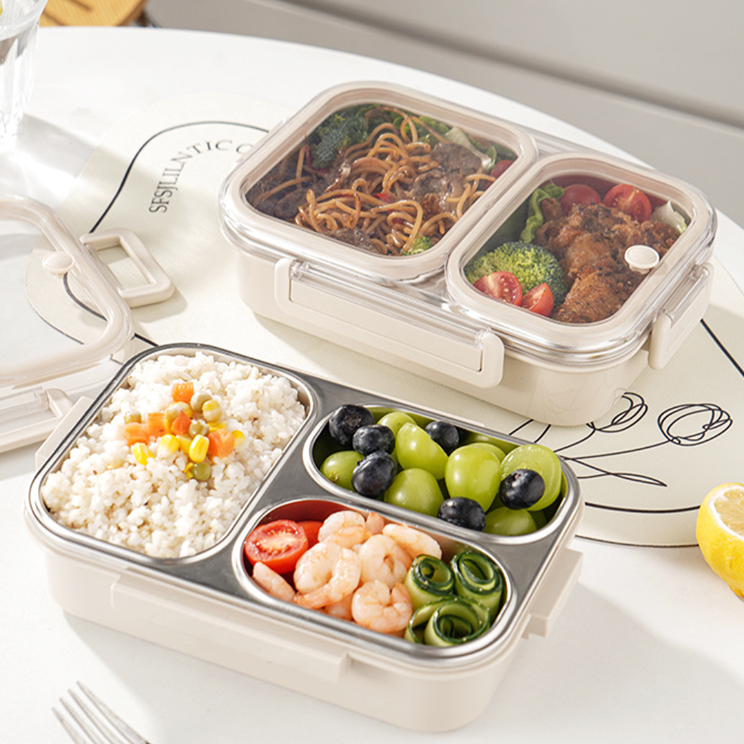 MUJI SMALL - Lunch Box Stainless 304 Sekat Kotak Bekal Anti Bocor Tumpah