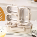 MUJI SMALL - Lunch Box Stainless 304 Sekat Kotak Bekal Anti Bocor Tumpah