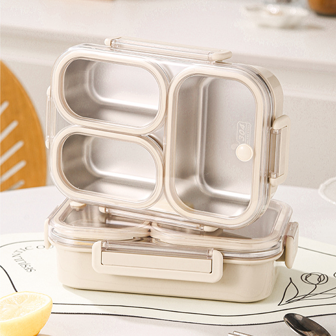 MUJI SMALL - Lunch Box Stainless 304 Sekat Kotak Bekal Anti Bocor Tumpah