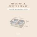 MUJI SMALL - Lunch Box Stainless 304 Sekat Kotak Bekal Anti Bocor Tumpah