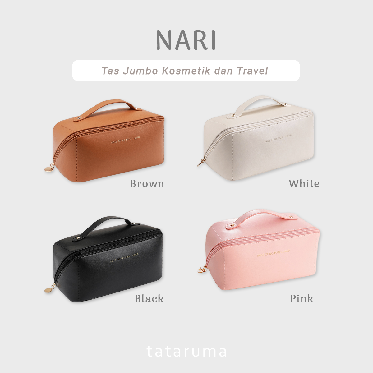 NARI - Tas Make Up Travel Jumbo Toiletries Skincare Pillow Bag Waterproof