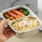 NASHI - Lunch Box Stainless 316 Sekat Kotak Bekal Anti Bocor Tumpah