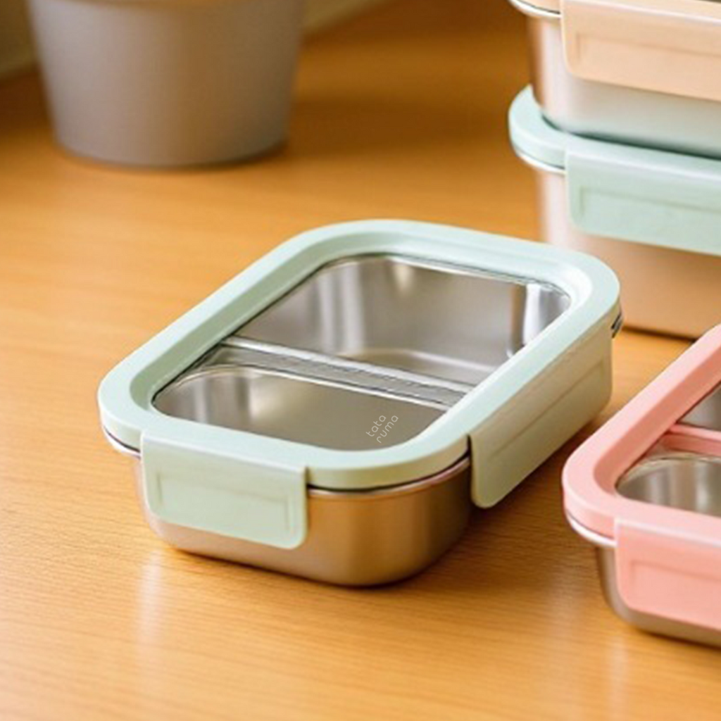 NASHI - Lunch Box Stainless 316 Sekat Kotak Bekal Anti Bocor Tumpah