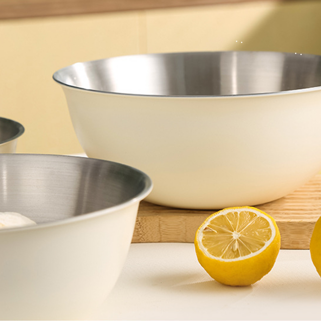 NAWA - Bowl Stainless 304 Colander Strainer Mixing Serbaguna Baking/Adonan/Minyak/Food Prep