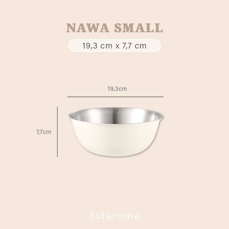 NAWA - Bowl Stainless 304 Colander Strainer Mixing Serbaguna Baking/Adonan/Minyak/Food Prep