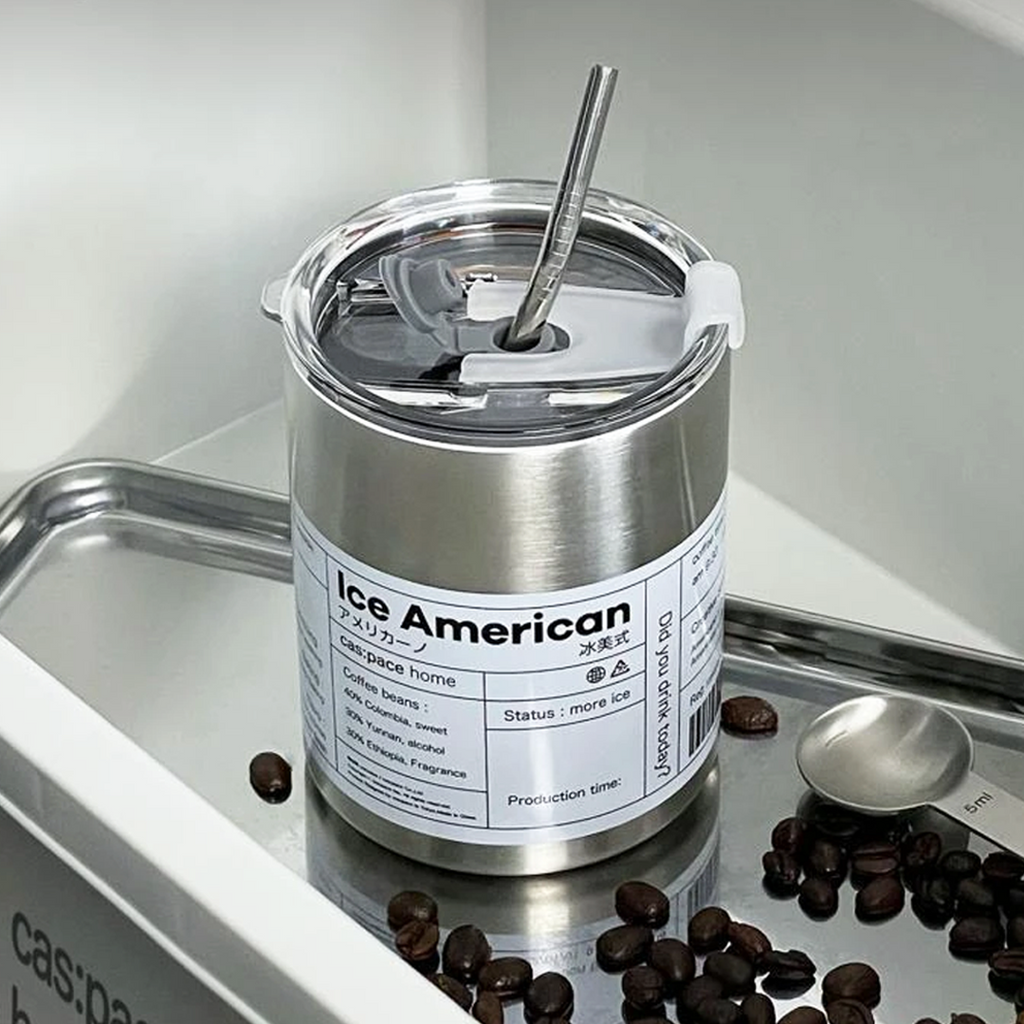 NESPRO -Tumbler Full Stainless Steel 304 Estetik Kedap Tahan Panas Dingin Gratis Sedotan