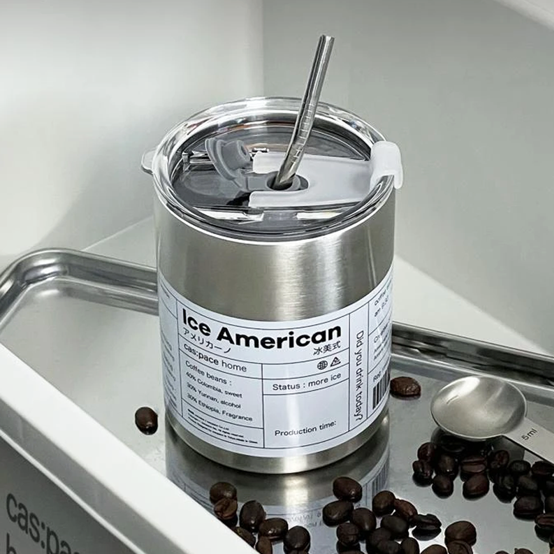 NESPRO -Tumbler Full Stainless Steel 304 Estetik Kedap Tahan Panas Dingin Gratis Sedotan