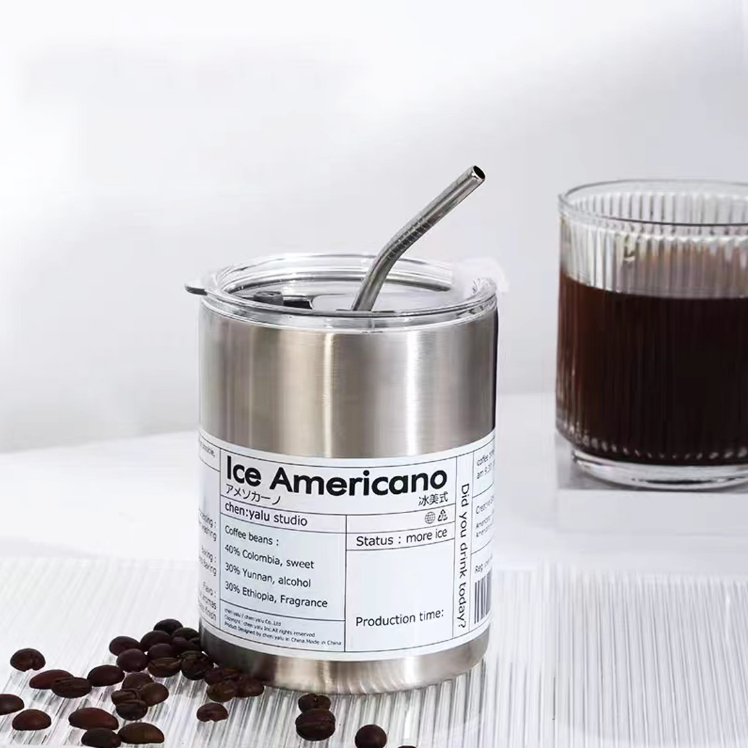 NESPRO -Tumbler Full Stainless Steel 304 Estetik Kedap Tahan Panas Dingin Gratis Sedotan