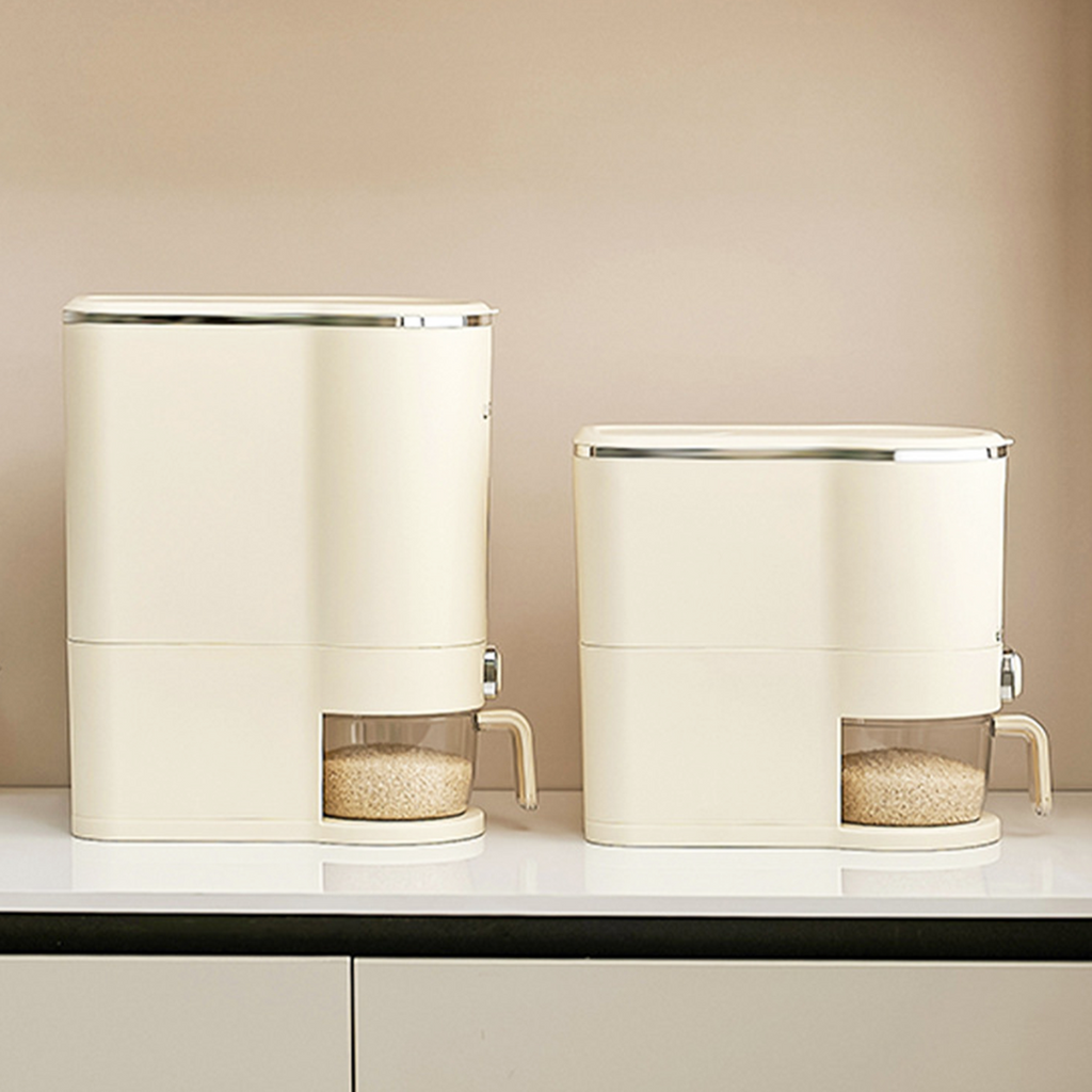 NEW GOHAN - Dispenser Beras 10kg Tekan Food Grade Tahan Serangga Tahan Lembab