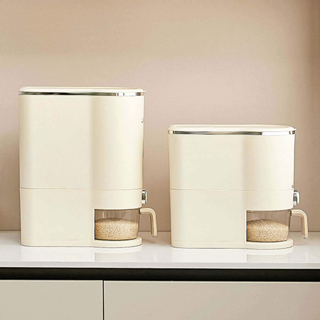 NEW GOHAN - Dispenser Beras 10kg Tekan Food Grade Tahan Serangga Tahan Lembab