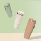 NEW DINO -Tumbler Vakum Jumbo 1200ml SS 304 dengan Handle Tahan Panas Dingin