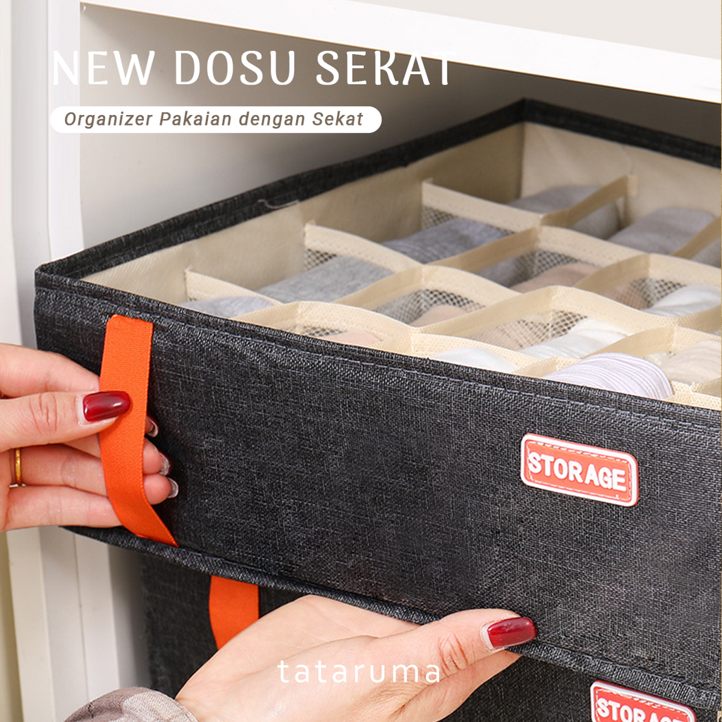 NEW DOSU SEKAT - Storage Organizer Lemari Pakaian dengan Sekat Bisa Ditumpuk