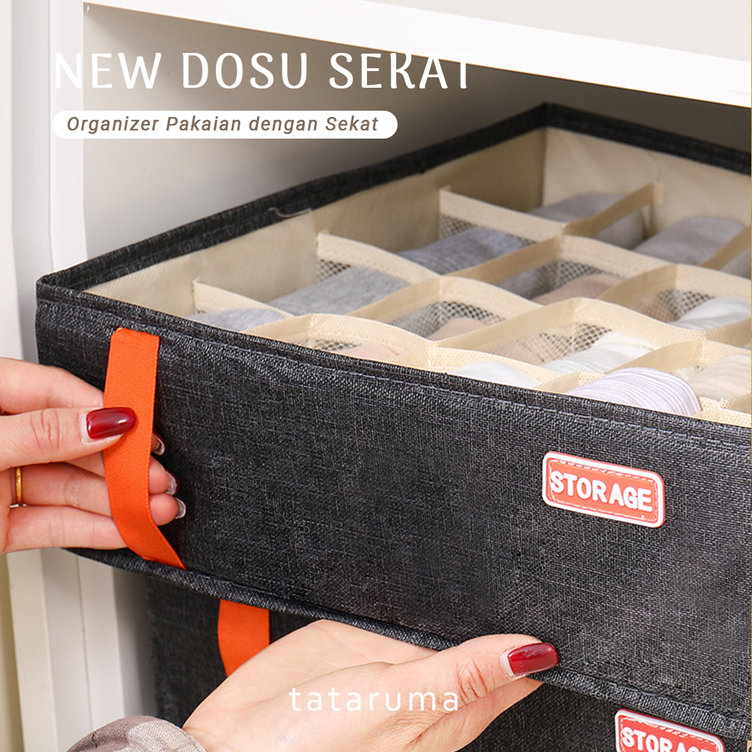 NEW DOSU SEKAT - Storage Organizer Lemari Pakaian dengan Sekat Bisa Ditumpuk
