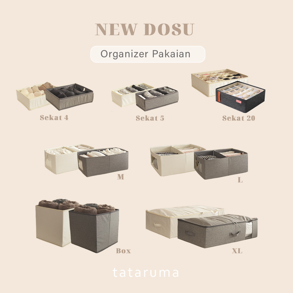 NEW DOSU SEKAT - Storage Organizer Lemari Pakaian dengan Sekat Bisa Ditumpuk