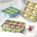 NEW OHAYU - Cetakan Wadah MPASI/Kaldu/Es Batu BPA FREE Sekat Food Prep Nasi Lauk Porsian  Silicone Tahan Panas Dingin