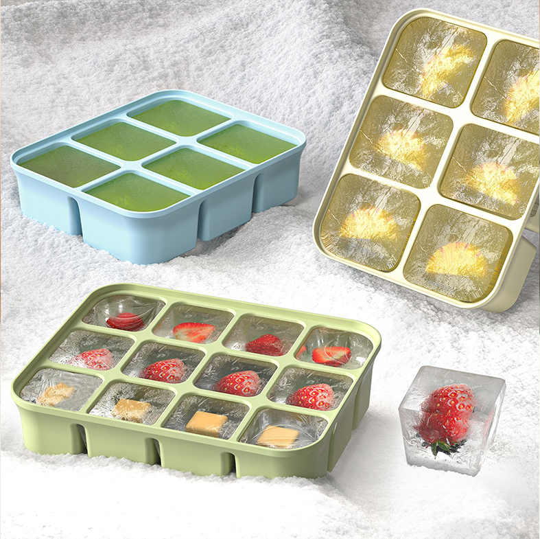 NEW OHAYU - Cetakan Wadah MPASI/Kaldu/Es Batu BPA FREE Sekat Food Prep Nasi Lauk Porsian  Silicone Tahan Panas Dingin