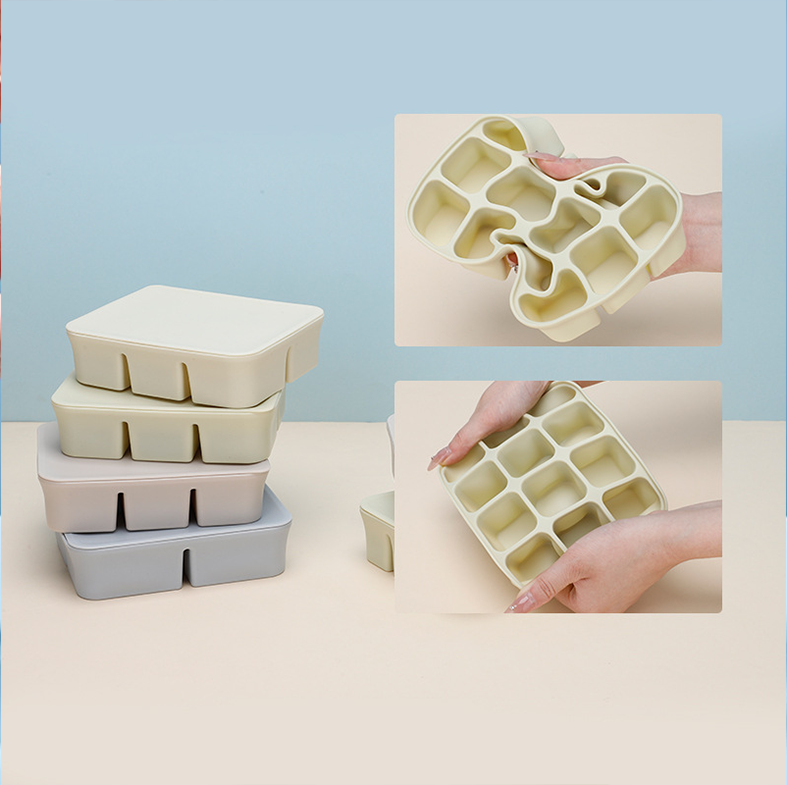 NEW OHAYU - Cetakan Wadah MPASI/Kaldu/Es Batu BPA FREE Sekat Food Prep Nasi Lauk Porsian  Silicone Tahan Panas Dingin