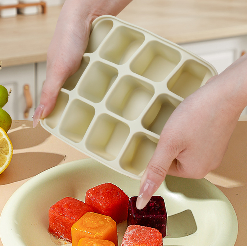 NEW OHAYU - Cetakan Wadah MPASI/Kaldu/Es Batu BPA FREE Sekat Food Prep Nasi Lauk Porsian  Silicone Tahan Panas Dingin