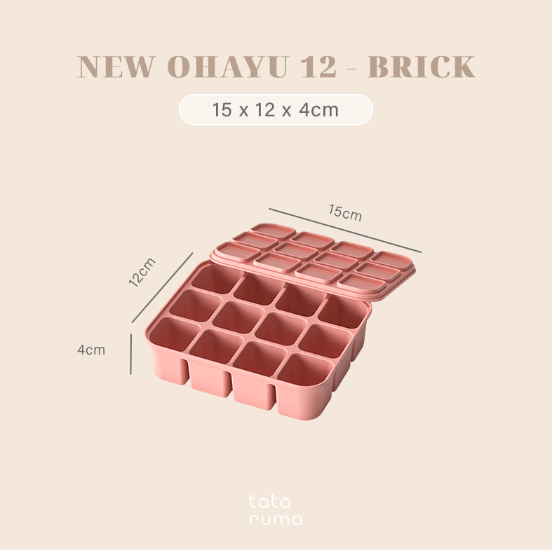 NEW OHAYU - Cetakan Wadah MPASI/Kaldu/Es Batu BPA FREE Sekat Food Prep Nasi Lauk Porsian  Silicone Tahan Panas Dingin
