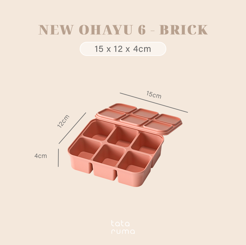 NEW OHAYU - Cetakan Wadah MPASI/Kaldu/Es Batu BPA FREE Sekat Food Prep Nasi Lauk Porsian  Silicone Tahan Panas Dingin
