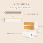 NEW SHIBA - Dispenser Cling Wrap/Foil/Baking Paper Rak Gantung Pemotong Plastik dan Tempat Tisu Gulu