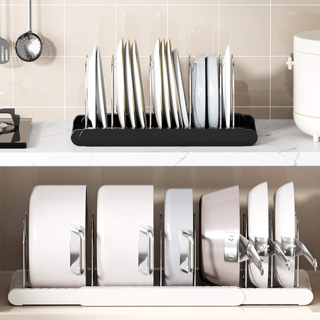 NEW TOKKU -  Rak Panci Dapur Adjustable Multifungsi Kitchen Rack Talenan Tutup Panci Pan Kabinet Lemari Countertop