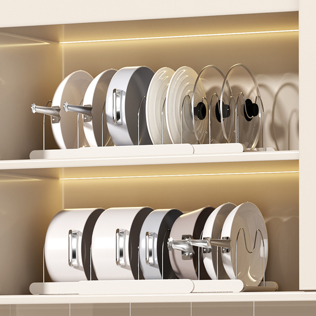 NEW TOKKU -  Rak Panci Dapur Adjustable Multifungsi Kitchen Rack Talenan Tutup Panci Pan Kabinet Lemari Countertop