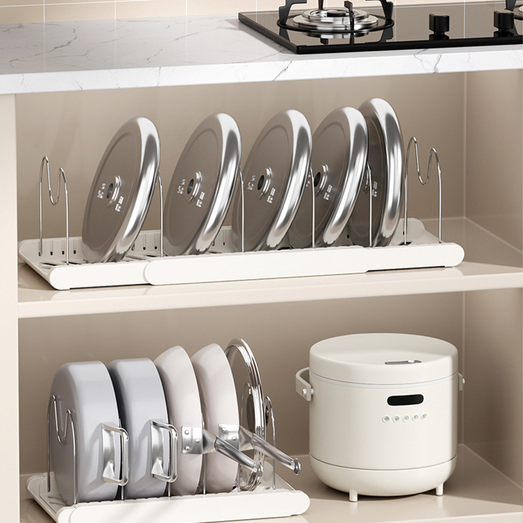 NEW TOKKU -  Rak Panci Dapur Adjustable Multifungsi Kitchen Rack Talenan Tutup Panci Pan Kabinet Lemari Countertop