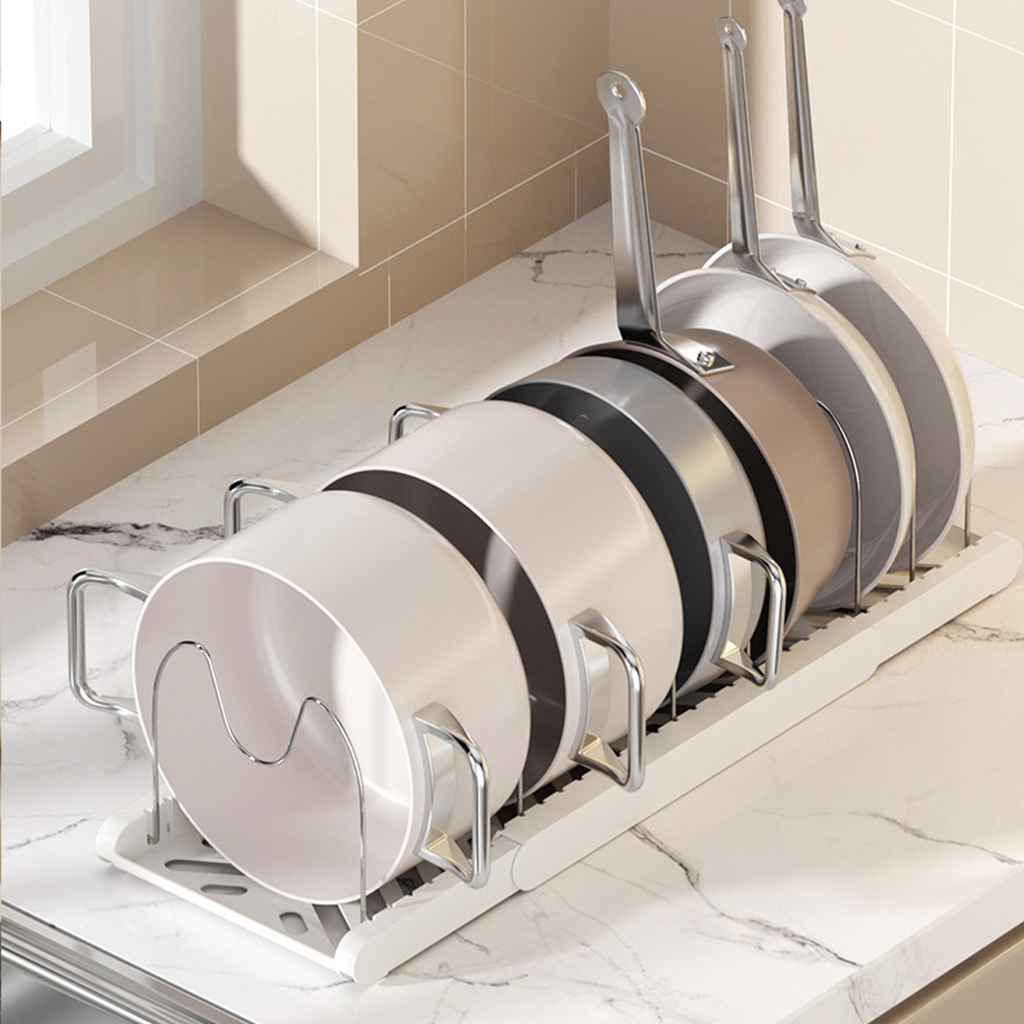 NEW TOKKU -  Rak Panci Dapur Adjustable Multifungsi Kitchen Rack Talenan Tutup Panci Pan Kabinet Lemari Countertop