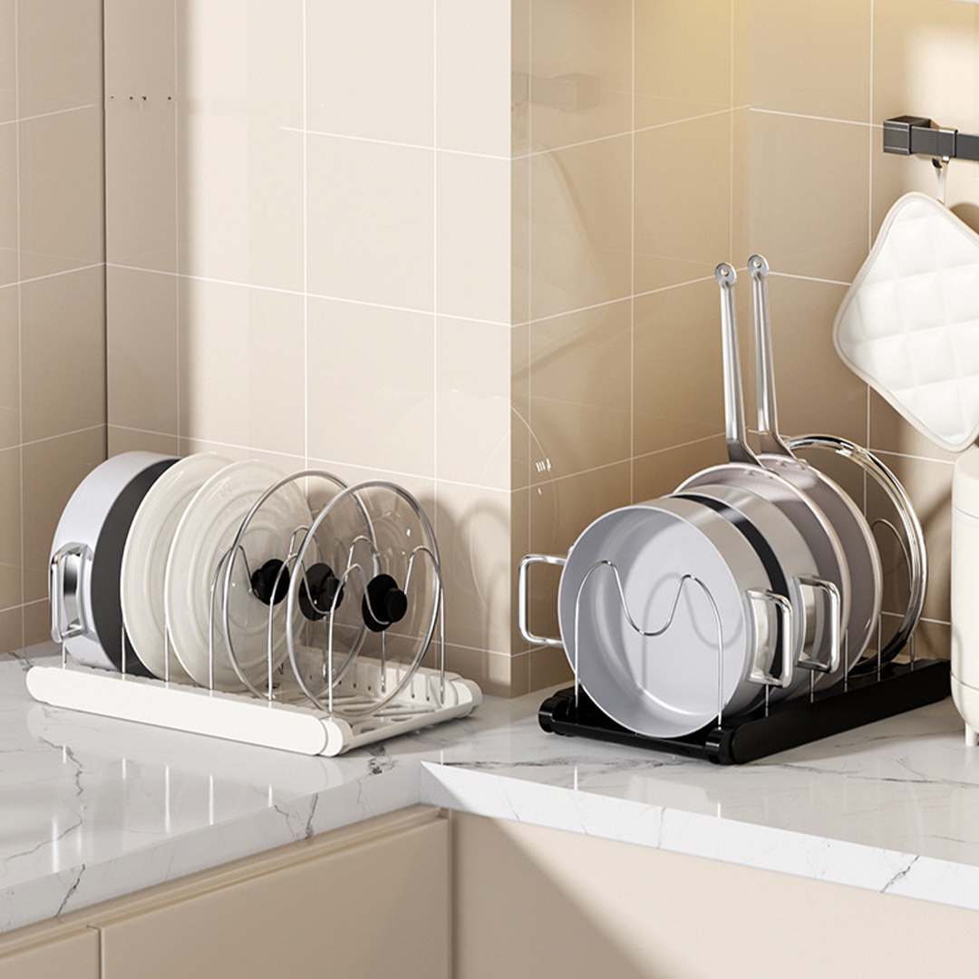 NEW TOKKU -  Rak Panci Dapur Adjustable Multifungsi Kitchen Rack Talenan Tutup Panci Pan Kabinet Lemari Countertop