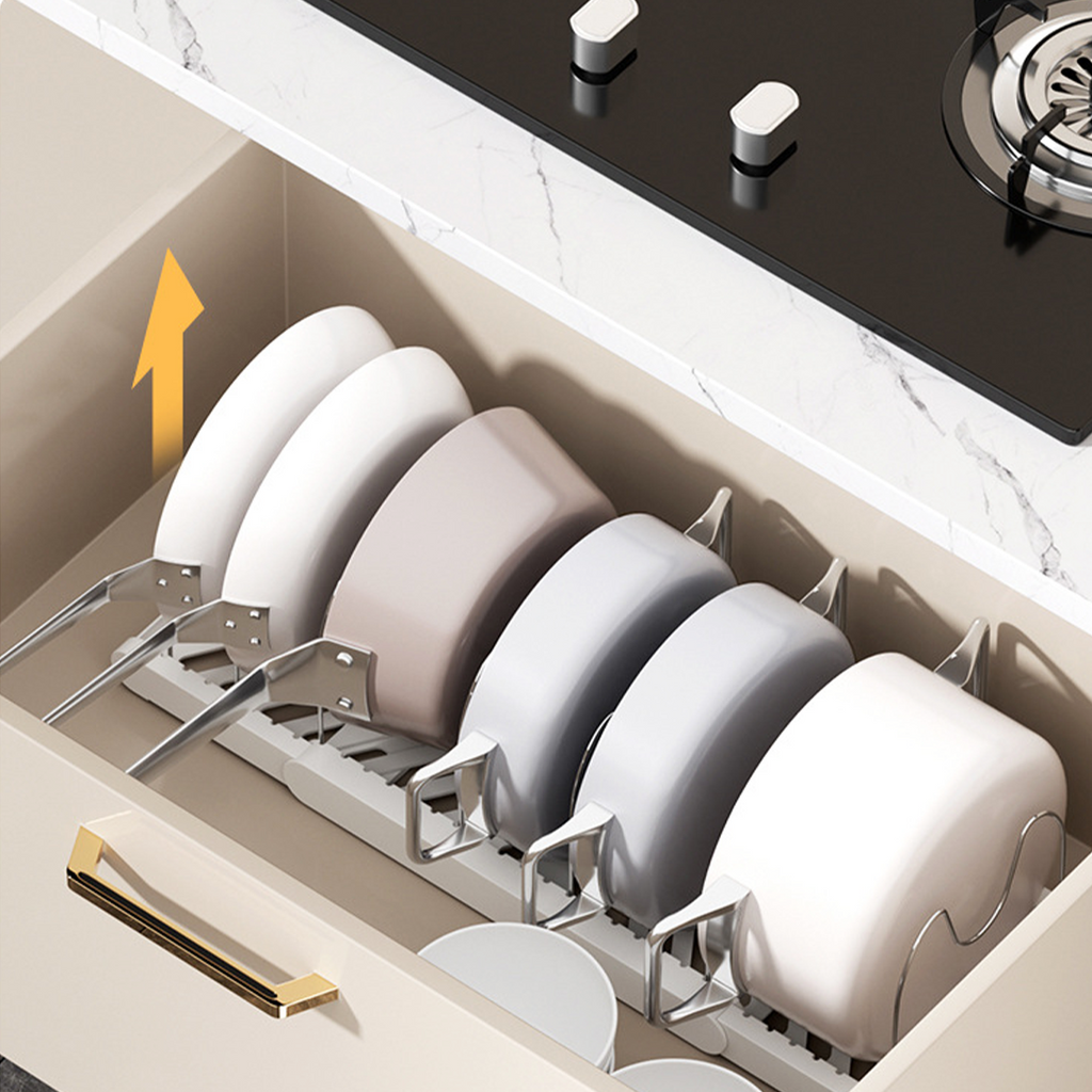 NEW TOKKU -  Rak Panci Dapur Adjustable Multifungsi Kitchen Rack Talenan Tutup Panci Pan Kabinet Lemari Countertop